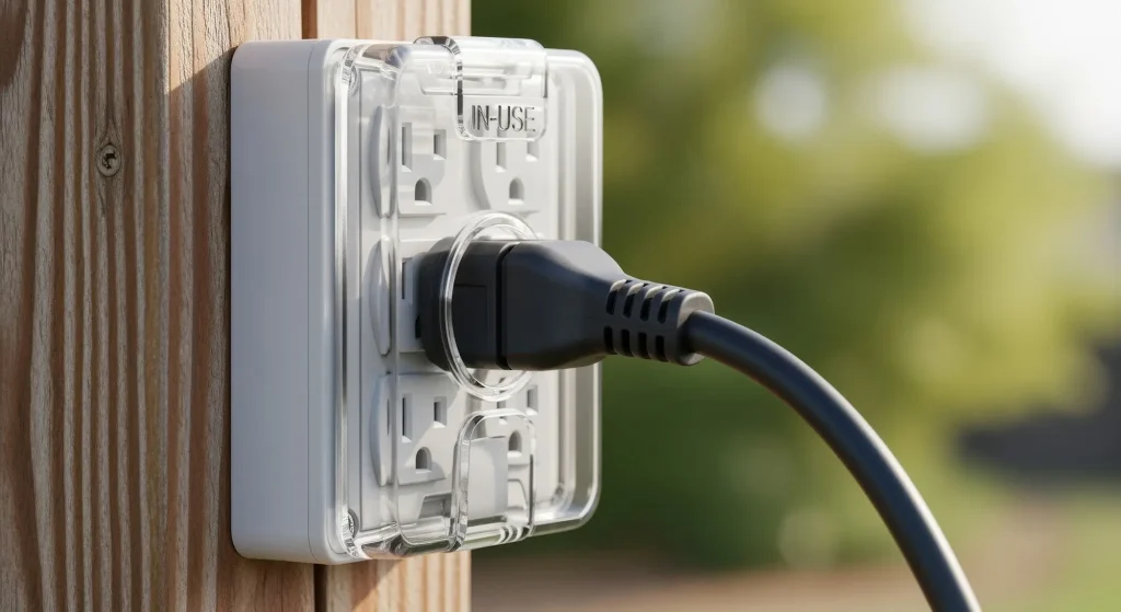 Installing a weather-proof bubble cover on a Naperville deck