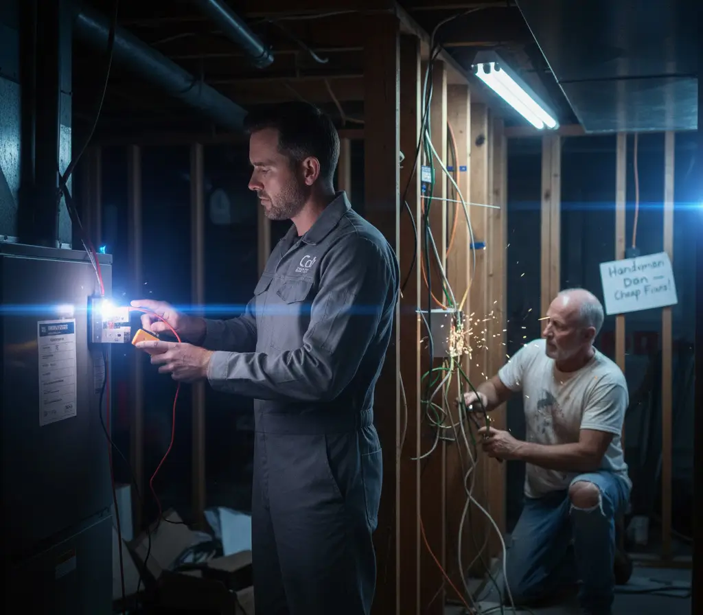 handyman vs electricians