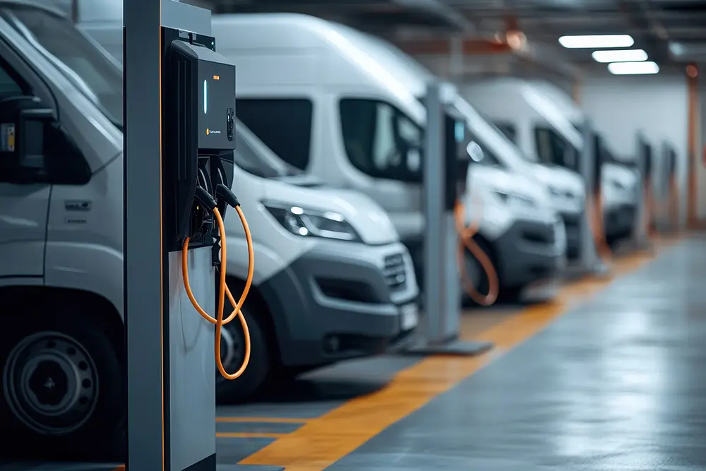 ChargePoint commercial EV charging station installed at Naperville office park