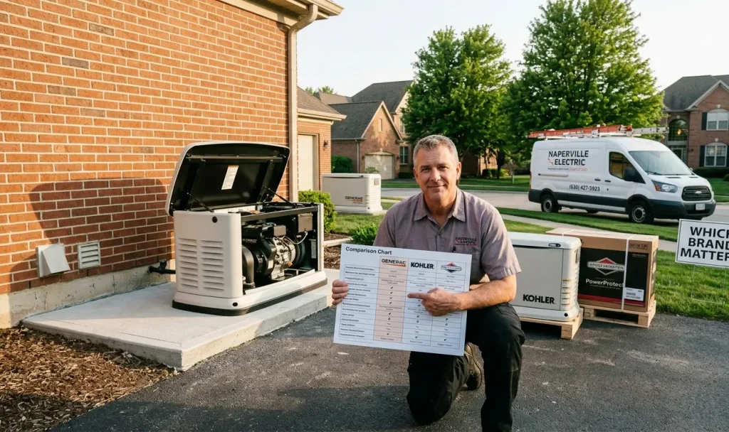 Generac vs Kohler vs Briggs & Stratton- Best Generator for Naperville 2026